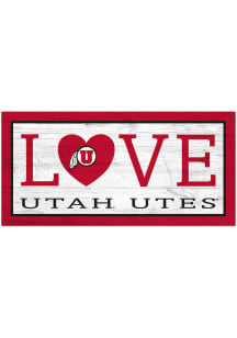Utah Utes Love 6x12 Sign