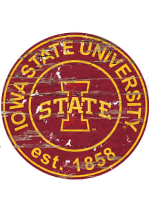Iowa State Cyclones Established Date Circle 24 Inch Sign
