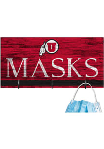 Utah Utes Team Color Mask Holder Sign