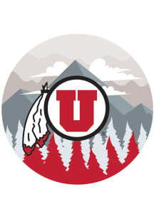 Utah Utes Landscape Circle Sign