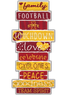 Iowa State Cyclones Celebrations Stack 24 Inch Sign