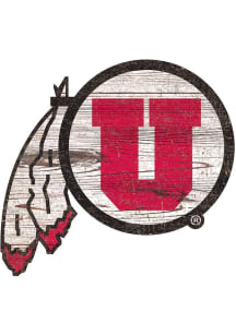 Utah Utes Team Logo 8 Inch Cutout Sign