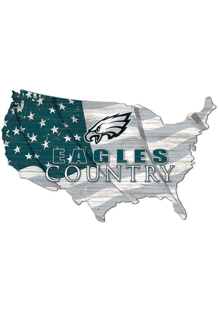 Philadelphia Eagles 11 x 19 Distressed Flag Sign