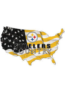 Pittsburgh Steelers USA Shape Flag Cutout Sign