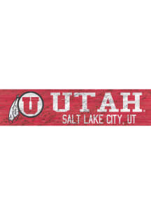 Utah Utes 6x24 Sign