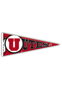 Utah Utes Wood Pennant Sign