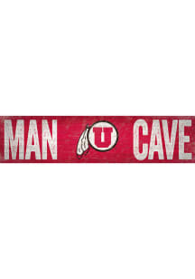 Utah Utes Man Cave 6x24 Sign