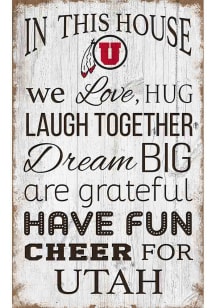 Utah Utes In This House 11x19 Sign