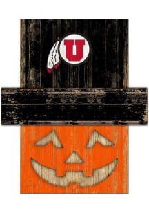 Utah Utes Pumpkin Head Sign