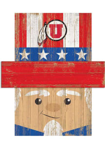 Utah Utes Patriotic Head Sign