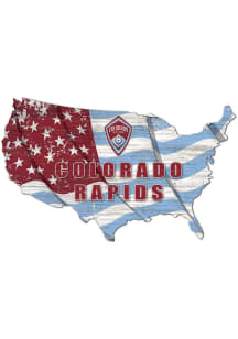 Colorado Rapids USA Shape Flag Cutout Sign