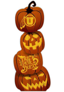 Utah Utes Pumpkin Stack Leaner Sign