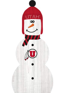 Utah Utes Snowman Leaner Sign
