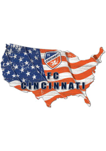 FC Cincinnati USA Shape Flag Cutout Sign