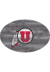 Utah Utes 46 Inch Distressed Wood Sign