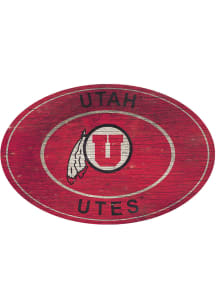 Utah Utes 46 Inch Heritage Oval Sign