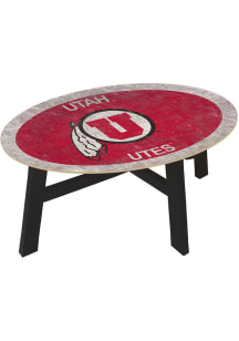 Utah Utes Team Color Logo Red Coffee Table