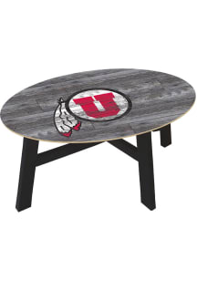 Utah Utes Distressed Wood Red Coffee Table
