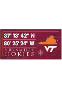 Virginia Tech Hokies Horizontal Coordinate Sign