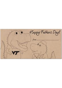 Virginia Tech Hokies Fathers Day Coloring Sign