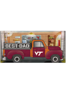 Virginia Tech Hokies Best Dad Truck Sign