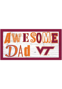 Virginia Tech Hokies Awesome Dad Sign