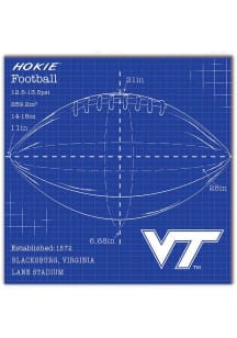 Virginia Tech Hokies Ball Blueprint Sign
