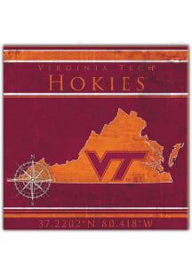 Virginia Tech Hokies Coordinates Sign