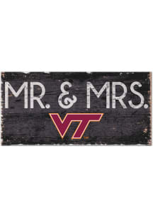 Virginia Tech Hokies Mr and Mrs Sign