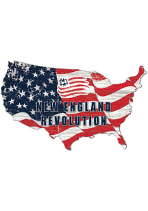 New England Revolution USA Shape Flag Cutout Sign