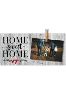 Virginia Tech Hokies Home Sweet Home Clothespin Picture Frame