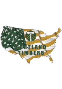 Portland Timbers USA Shape Flag Cutout Sign