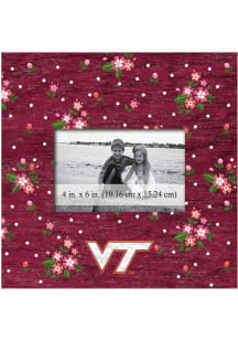 Virginia Tech Hokies Floral Picture Frame