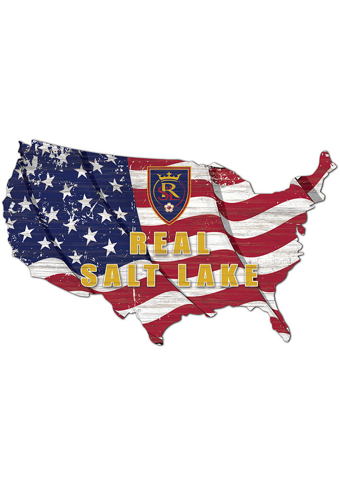 Real Salt Lake USA Shape Flag Cutout Sign