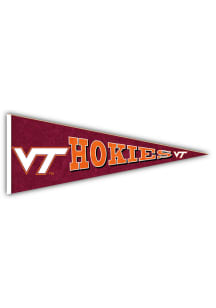 Virginia Tech Hokies Wood Pennant Sign