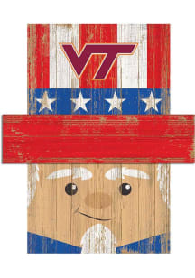 Virginia Tech Hokies Patriotic Head Sign