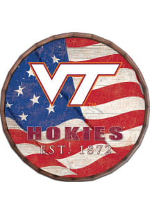 Virginia Tech Hokies Flag 16 Inch Barrel Top Sign