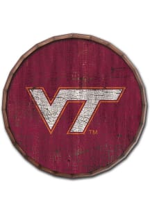 Virginia Tech Hokies Cracked Color 24 Inch Barrel Top Sign