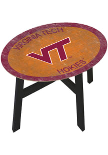 Virginia Tech Hokies Distressed Side Maroon End Table