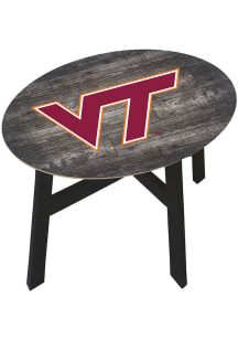 Virginia Tech Hokies Logo Heritage Side Maroon End Table