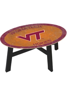 Virginia Tech Hokies Team Color Logo Maroon Coffee Table