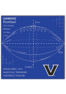 Vanderbilt Commodores Ball Blueprint Sign