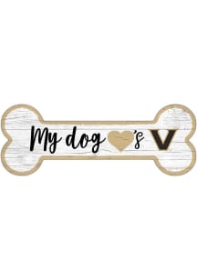 Vanderbilt Commodores Dog Bone 6x12 Sign