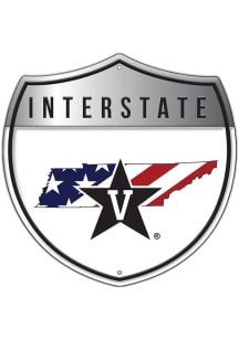 Vanderbilt Commodores Patriotic Interstate Metal Sign