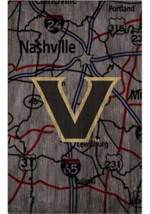 Vanderbilt Commodores City Map Sign