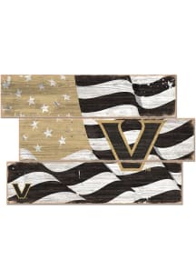 Vanderbilt Commodores Flag 3 Plank Sign