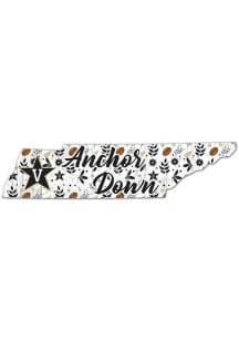 Vanderbilt Commodores 24 Inch Floral State Wall Art