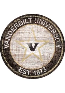 Vanderbilt Commodores Round Heritage Logo Sign