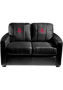 Houston Rockets Faux Leather Love Seat - Black