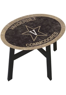 Vanderbilt Commodores Distressed Side Black End Table